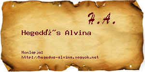 Hegedűs Alvina névjegykártya